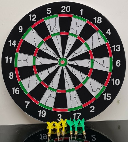 Dartboard set full size 6 - set,