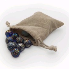 10 x Large Round Purple/Silver