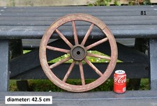 Vintage old wooden cart wagon wheel / 42.5 cm - FREE DELIVERY