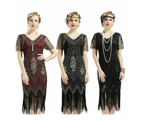 1920s vintage sequins dress - uk,