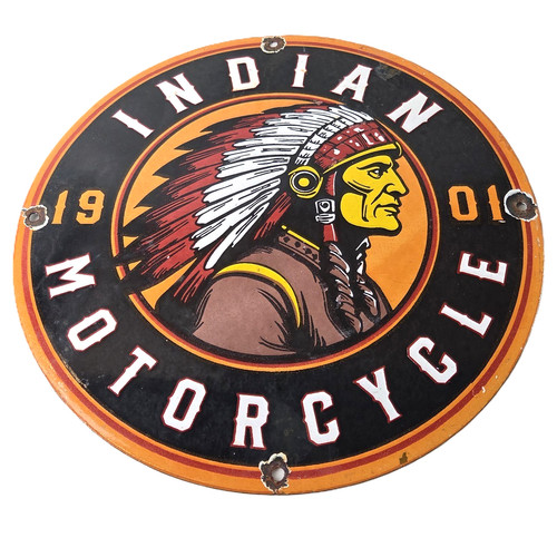 Vintage indian motorcycle sign - vintage,