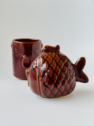 Vintage denmead pottery fish - pottery,