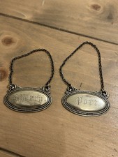 Pair Antique Silver Beaded