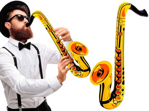 Inflatable blow saxophone - inflatable, up