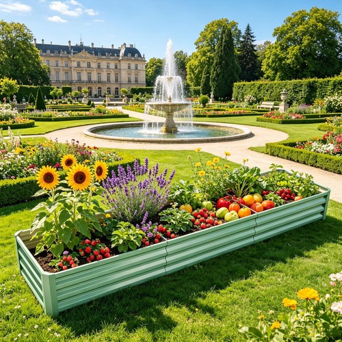 Metal raised vegetable planter - vegetable,