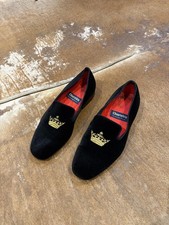 Church’s Black Velvet Crown Slippers