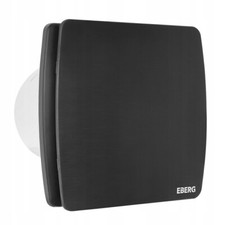 EBERG AXI Black Square Bathroom Extractor Fan 4" Timer & Humidity Sensor