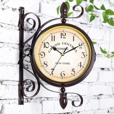 Double Sided Garden Clock -
