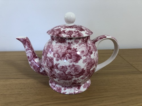 Vintage pink and white floral - white,