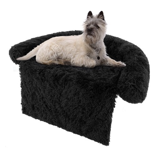 Plush calming dog couch bed - calming,