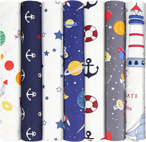7pcs fat quarters fabric - 7pcs,