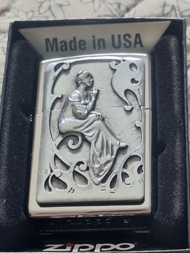 Zippo lighter smoking lady - lady, new