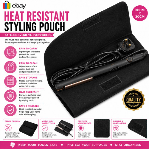 Hair straightener safety mat - safety,