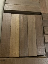 Teak Parquet Flooring Reclaimed - 1 Sqm - 400 Individual Pieces 114.5 X 22.5mm