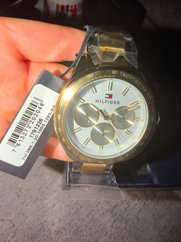 Tommy hilfiger 44mm white dial - white,