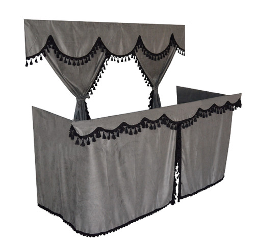 Curtains full set grey - set, /black