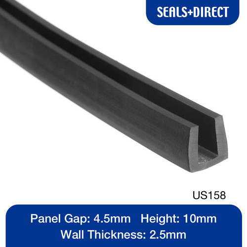 Rubber square channel - square, u