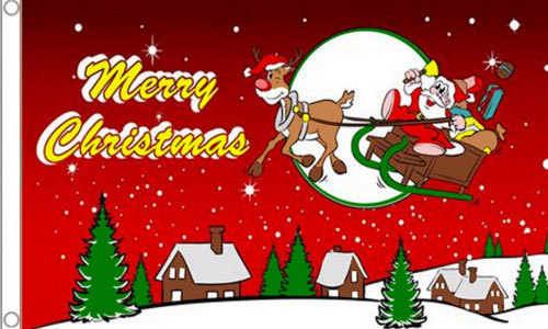 Merry christmas flag - merry,