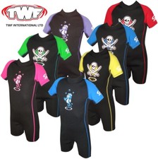 TWF SHORTY WETSUIT CHILDS KIDS CHILDRENS BOYS GIRLS UV SWIM SUN SURF WET SUIT