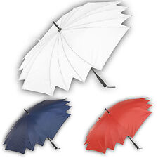 White Wedding Bride Bridesmaid Umbrella Large Black Handle Bridal Rain Brolly