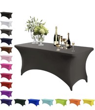 Grey Spandex Tablecloths,6FT