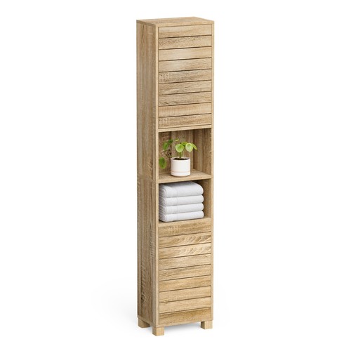Tall bathroom cabinet oak - tall,