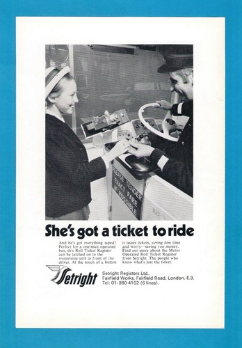 Old advert 1970 setright - advert,