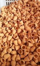 MIni Tiny Clay Terracotta Plant Pots - Dolls House, 25,36,55mm diam P&Pinc