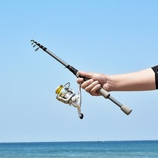 Telescoping 1 6m Carbon Fiber Fishing Rod for Saltwater with Anti Slip EVA Grip