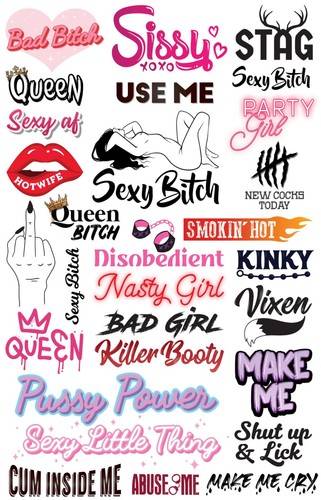Sexy naughty temporary tattoo - temporary,