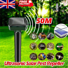 Ultrasonic Cat Dog Fox Pest Motion Sensor Repeller Scarer Deterrent Repellent UK