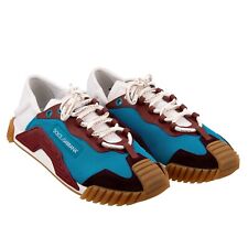 DOLCE & GABBANA DG Logo Low-Top Men Sneaker Shoes NS1 Blue White 45 UK 11 US 12