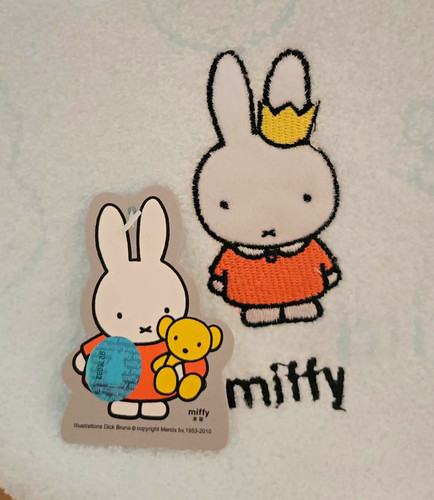 Miffy embroidered cotton - embroidered, hand