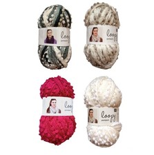 100g Rico Creative Loopy PomPon Wool Pom Pom Boucle Print Yarn One Ball = Scarf
