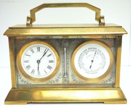 Antique clock barometer - antique, &