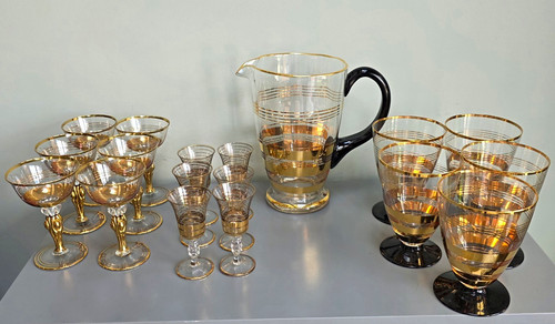 Vintage french mcm 18pc - vintage, gold