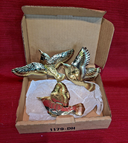 Vtg brass flying - vtg, birds