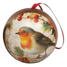 Robin Steel Bauble Festive
