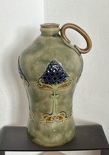Royal Doulton Lambeth Art Nouveau Stoneware Jug / Flask/ Flagon Decanter