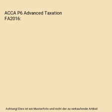ACCA P6 Advanced Taxation