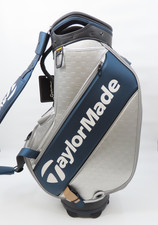 New Team TaylorMade Fullsize Tour Staff Golf Bag 5-Way (Silver/Navy) Qi10