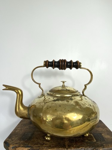 Antique brass kettle - antique,