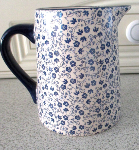 Blue and white - and, jug
