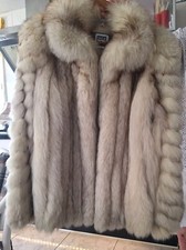 SAGA FOX Silver Real Fox Fur Size 12 Offers Welcome