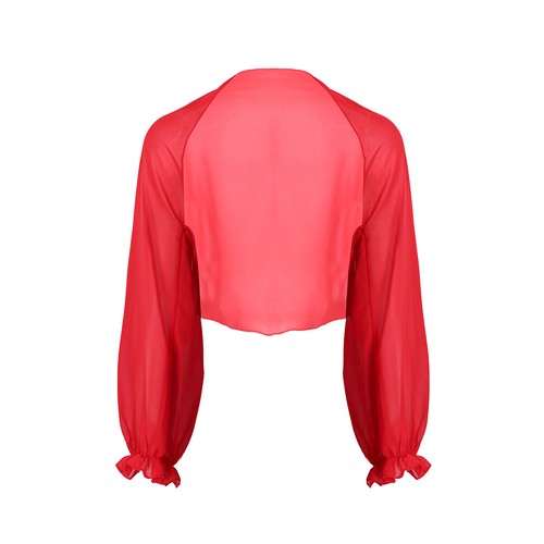 Women sheer chiffon bolero - sheer,