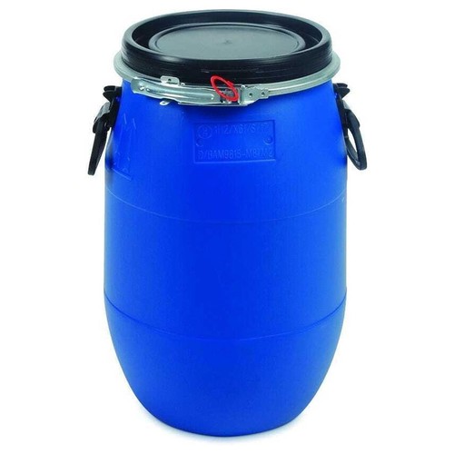 Litre plastic blue open top - open,