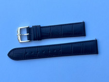 GENUINE ROTARY BLACK LEATHER WATCH STRAP SIZE 18MM
