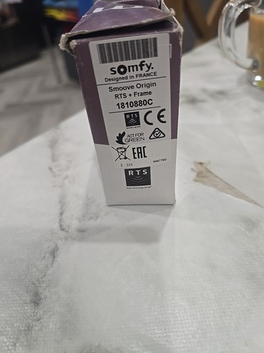 Somfy smooth origin rts frame - origin,