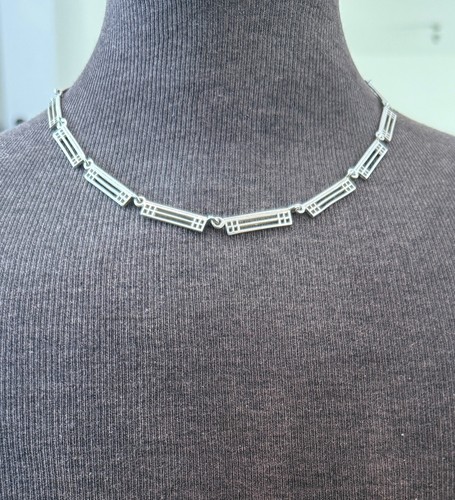 Vintage silver necklace - silver,