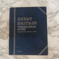Whitman Coin Folders Empty Great Britain Threepence Silver Collection 1902- 1945